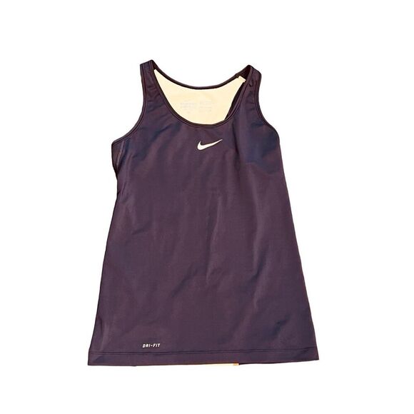 Nike Plum Pro Combat Fitted Dri-Fit Tank Top SMALL Activewear Workout Pilates - Picture 2 of 8